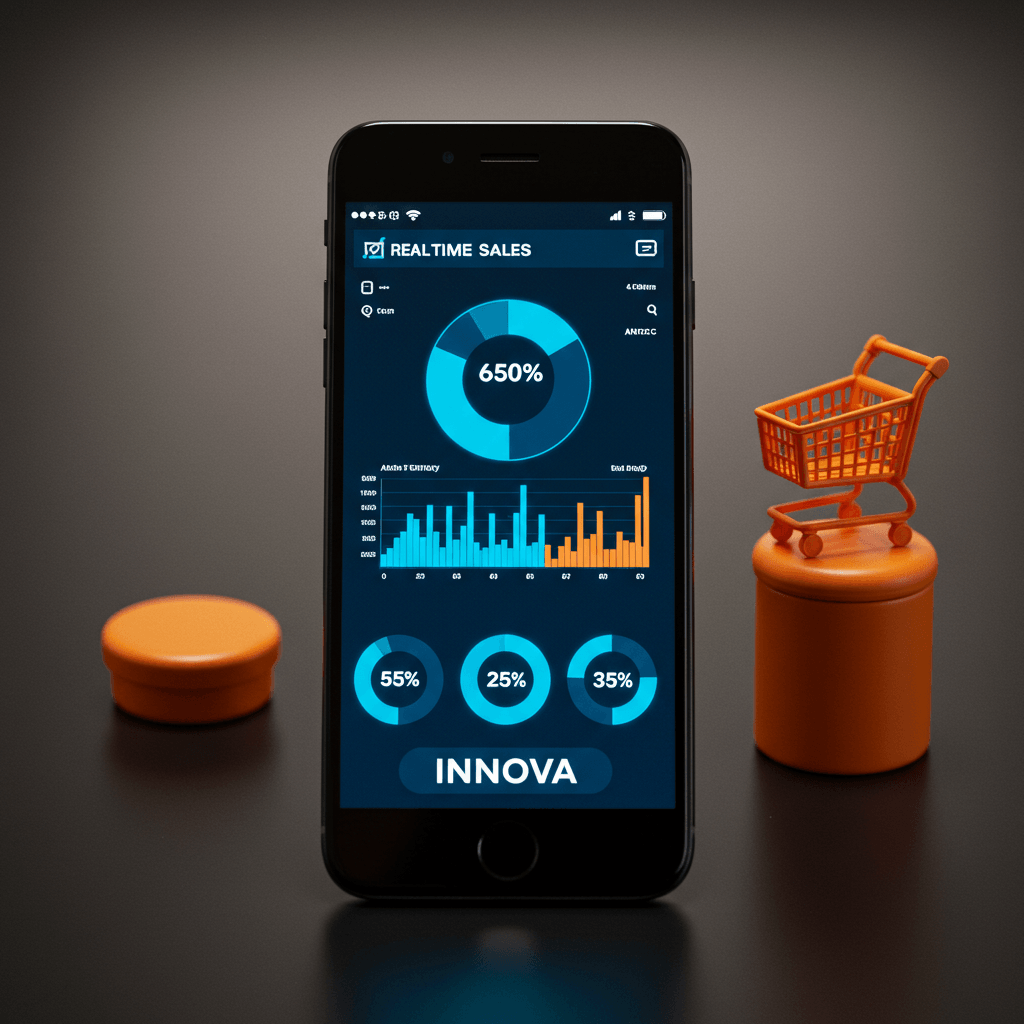 Plataforma E-commerce Inteligente con Tecnología Adaptativa Plataforma e-commerce con redes neuronales brillantes y holograma de cliente interactivo